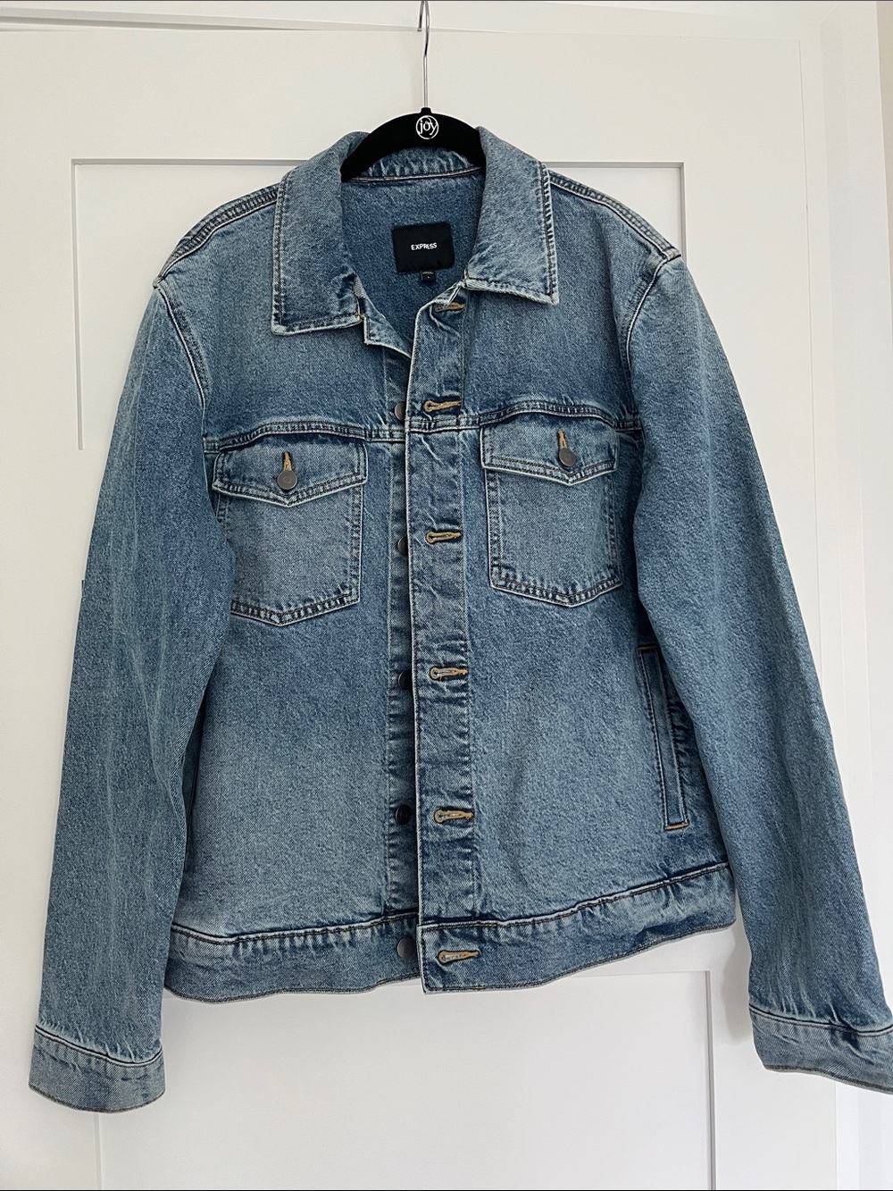 Express Light Blue Denim Shirt Jacket